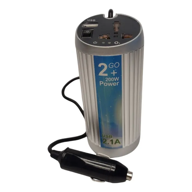 Conversor Inversor 12v Portatil 200w + Usb Auto Lancha Moto