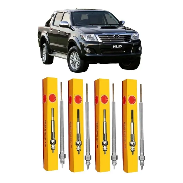 Jogo Com 4 Velas Aquecedoras Toyota Hilux 3.0 2004 Em Diante