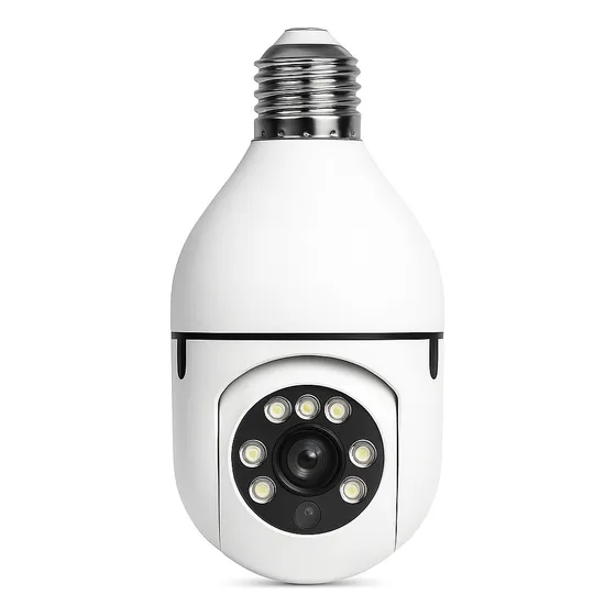 Cámara Tipo Bombillo Ip Wifi Inalámbrica Robótica 