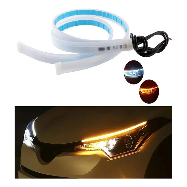 Par Fita Led Dlr 60cm Honestv C/ Pisca Sera Sequencial 12v