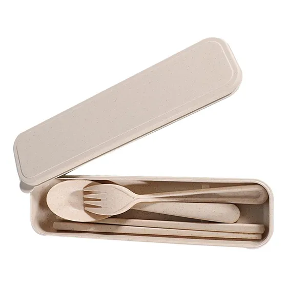 Portátil Tenedor Palillos Set Con Cubiertos Cubiertos