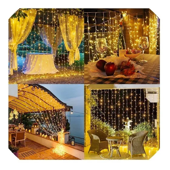 Cortina 1040 Leds Branco Quente 4m X 4m Casamentos Festa