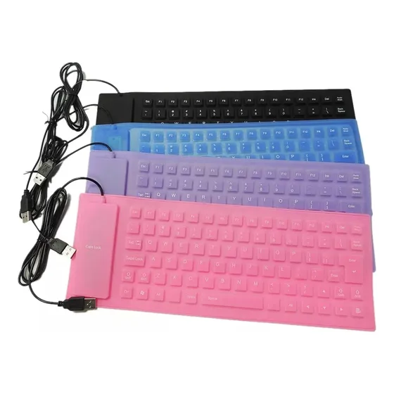 Teclado Flexible Usb De Silicon Plegable Para Pc Laptop