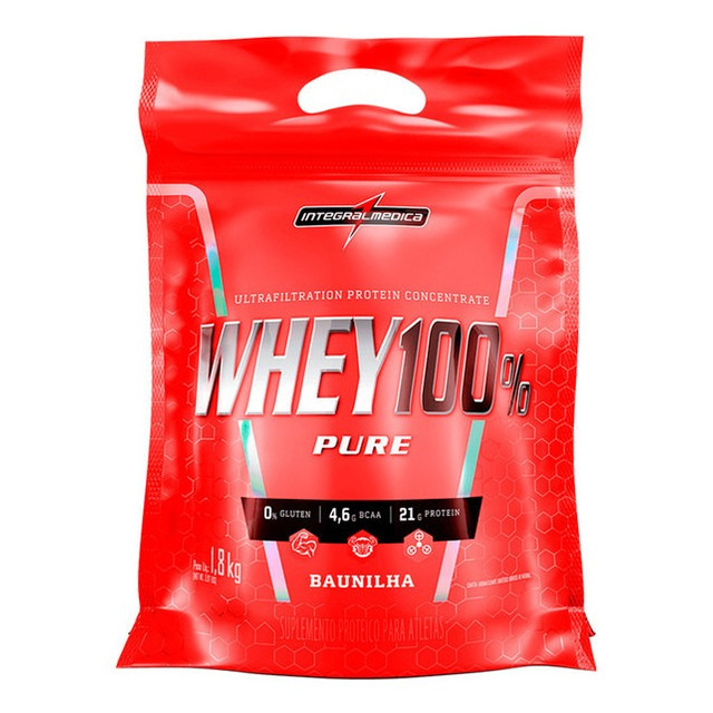 Whey 100% Pure Pouch 1,8kg Baunilha Integralmédica Whey 100% Pure Pouch 1,8kg Baunilha Integralmédica
