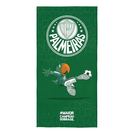 Toalha De Banho Lepper Aveludada Estampada Time De Futebol P Palmeiras