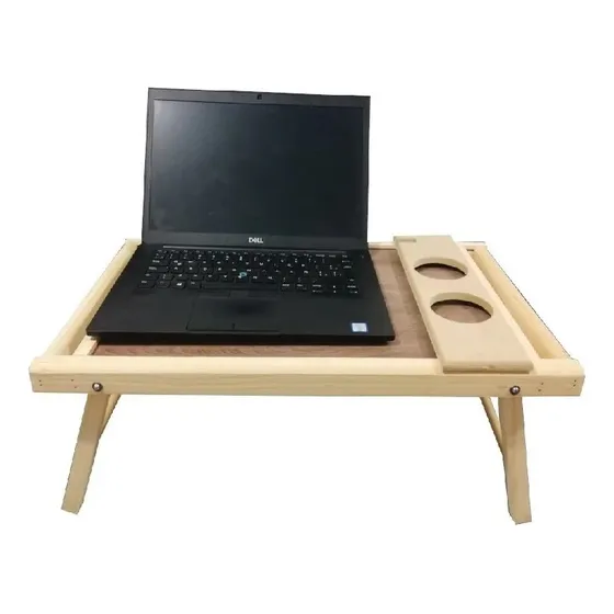 Mesa De Servicio Plegable Cama Lap Porta Vaso 