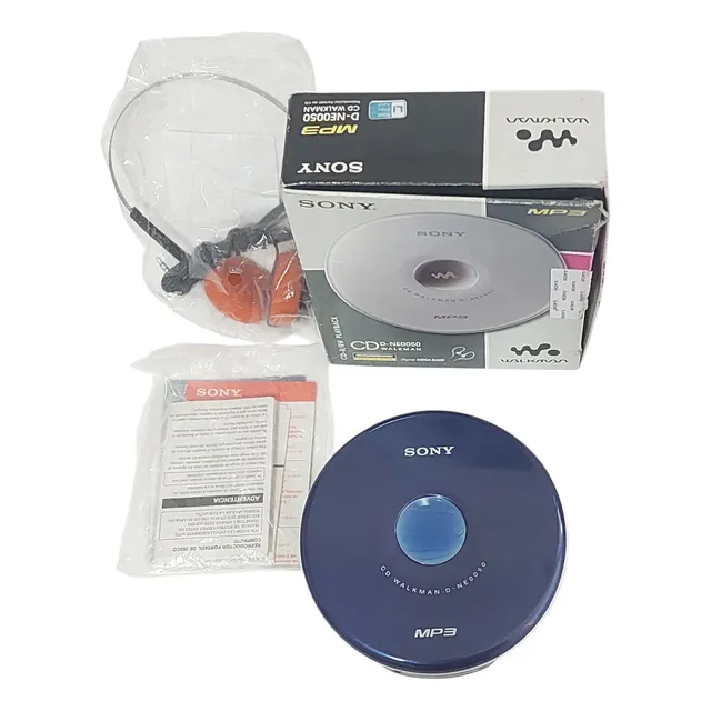 Discman Sony Walkman Reproductor Cd Portátil, Mp3 Usado Azul