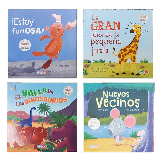 Set De 4 Libros Cuentos Para Niños Valores Y Virtudes