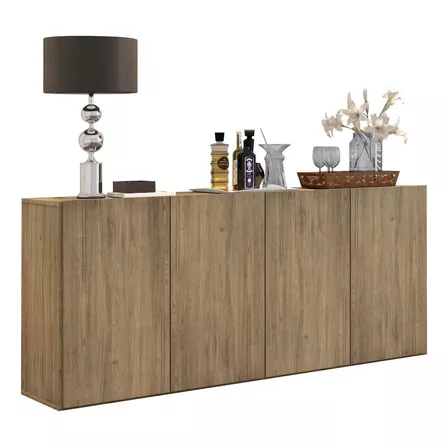 Aparador Buffet 4 Portas Veneza Multimóveis V3555 Cor Rustic