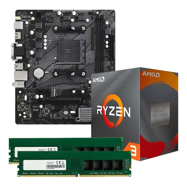 Combo Actualizacion Amd Ryzen 3 3200g + Mother Am4 + 16gb De Ram (2x8gb Dual Channel) DDR4