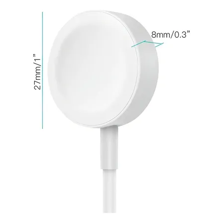 Cargador para Apple Watch 7 8 E Ultra 41 mm 45 mm 49 mm Color blanco