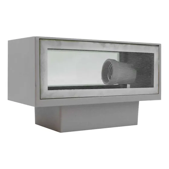 Luminaria Rectangular Gris 21.5x8.5cm Lh-2805