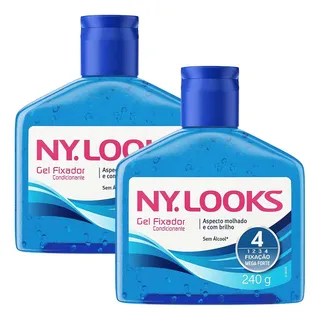Kit 2 Und Gel Fixador Nylooks Fixacao 4 240g Kit 2 Und Gel Fixador Nylooks Fixacao 4 240g