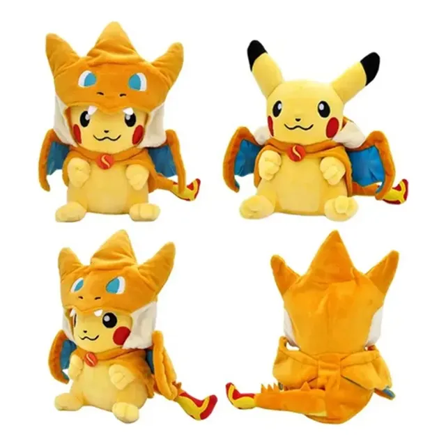 Peluche Pikachu Charizard Disfrazado Cosplay Juguete Kawaii