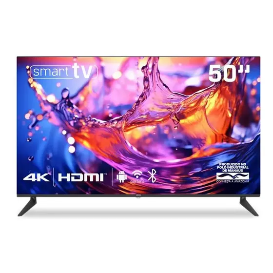 Smart Tv Hq 50 Uhd Android 4k Preto Hqs50nkhm