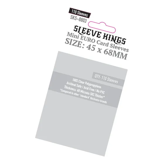 Fundas De Cartas Sleeve Kings 45x68mm - 110 Micas