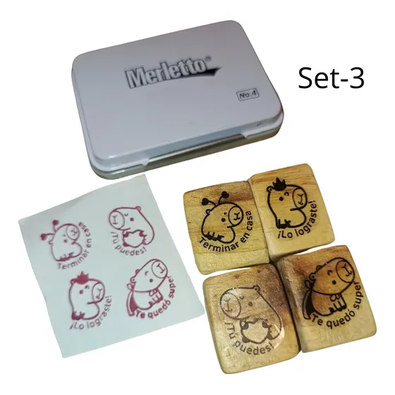 Set De 4 Sellos Docentes De Chiguiritos Capibaras