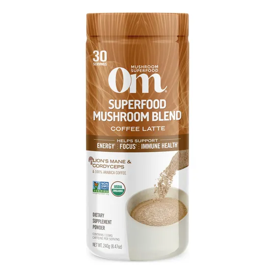 Mezcla De Café Con Leche Con Hongos Om Superfood, 250 Ml, 30