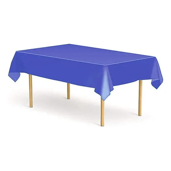 Mantel Plástico Para Mesa Decoración Cumpleaños Fiesta Color Azul