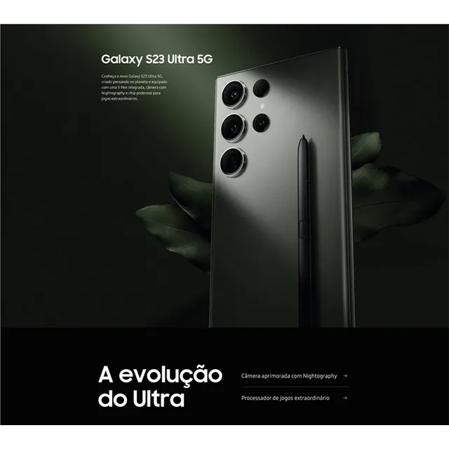 Samsung Galaxy S23 Ultra (eSIM) 5G Dual SIM 512 GB Preto 12 GB RAM - Bom (Recondicionado)