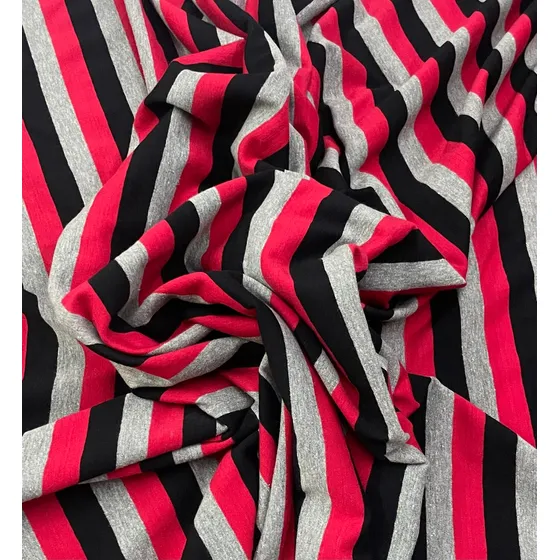 Tela Lycra De Algodon- Calza-tops-biker- 1.50 X Mts -tdj Rayada Estampado