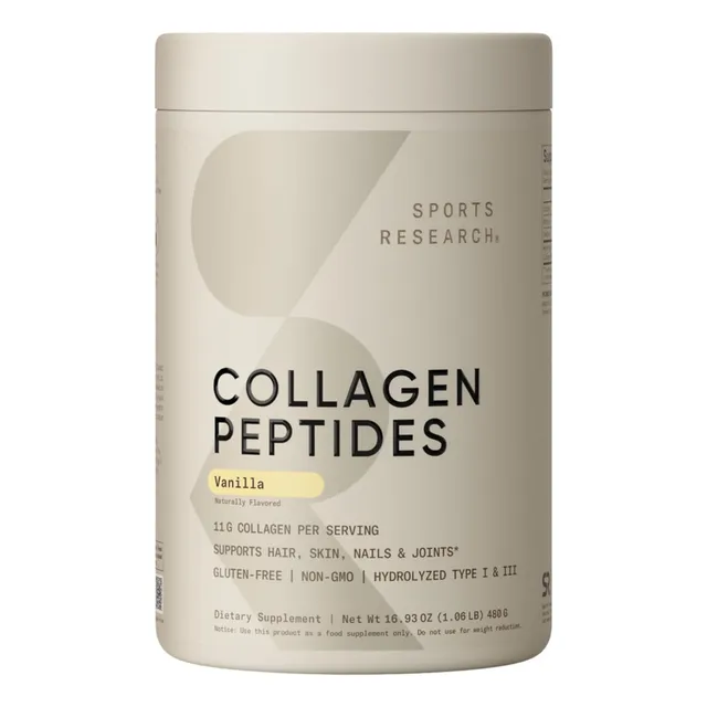 Péptidos De Colágeno 11g Sports Research 480 Gr Vainilla