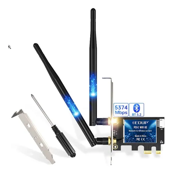 Tarjeta De Red Wifi Pcie Wifi 6e Tribanda 6ghz/5.8ghz/2.4ghz