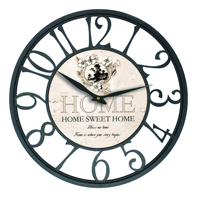 Reloj Pared Marco Hierro Negro 16.0 In