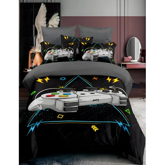Colcha Cubrecamas 1 Plaza Gamer Joistick Playstation