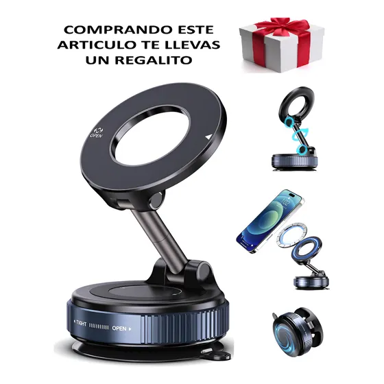 Soporte Magnetico Celular Auto Despacho Hoy Gira 360 +regalo