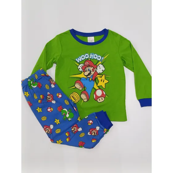 Pijama Niño, Mario Bros, Baby Has, Algodon, Manga Larga,