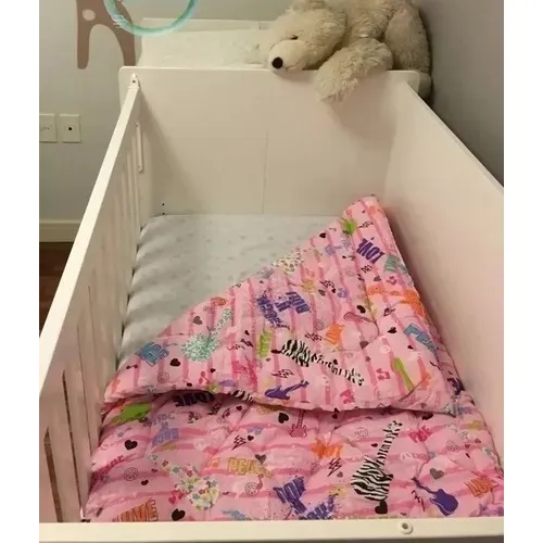 Acolchado Bebe Camita Cotton Flor Diseño De La Tela 8