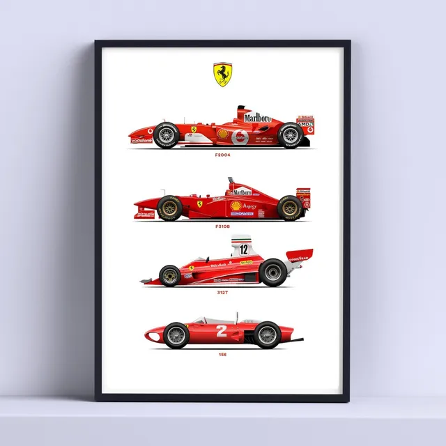 Cuadro Formula 1 Ferrari Autos 30x40cm List P Colgar