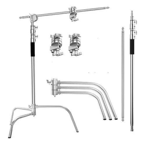 C-stand 3,20m Con Brazo De Soporte Plata