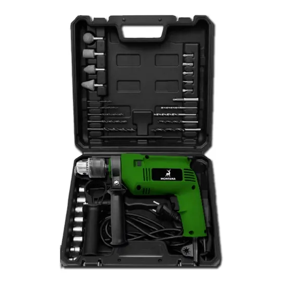 Kit De Herramientas Montana - Taladro + Valija Con Accesorio