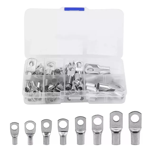 Kit 60 Terminales Ojo Batería Cable Sc Con Caja