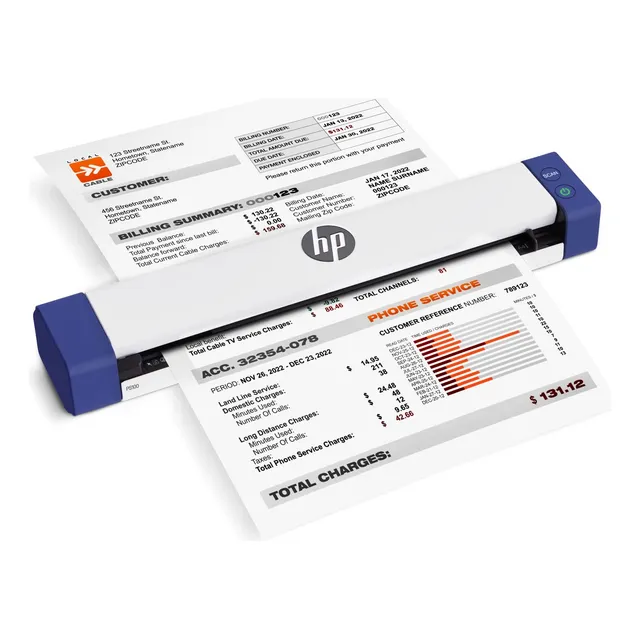 Escáner Portátil Hp Hpps100 Usb Pequeño Para Documentos Y Fo
