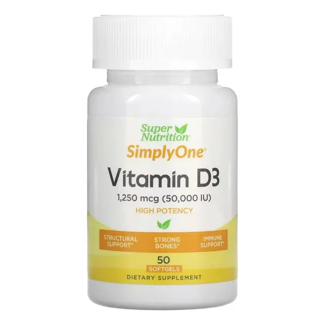 Vitamina D3 50 000 UI 50 cápsulas de aceite de oliva virgen extra