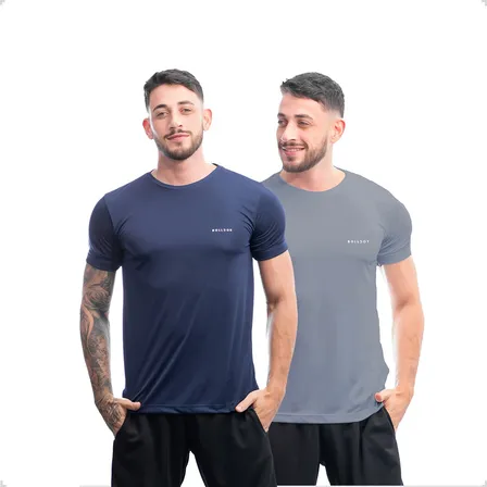Kit 2 Camisas  Dry Fit Academia Esportiva Com Proteção Uv