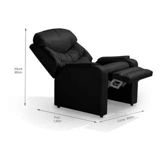 Poltrona Reclinåvel Luxo Papai Preta D28 Pérola Estofados Cor Preto Desenho Do Tecido Liso Poltrona Reclinåvel Luxo Papai Preta D28 Pérola Estofados Cor Preto Desenho Do Tecido Liso