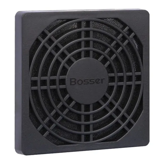 Reja Plastica C/ Filtro Bosser Para Cooler 3.5 PuLG 92x92mm Color Negro