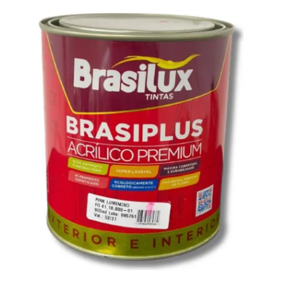 Tinta Fluorescente Brasilux 900ml Para Sinalização Decoração