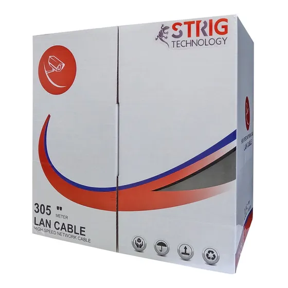 Cable Utp Strig Cat 6 Bobina 305mts 70% Cobre 70-30 Red Cctv
