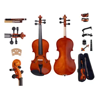 Kit Violino Brescia Estudante Tamanhos 4/4 3/4 1/2 1/4 1/8 Kit Violino Brescia Estudante Tamanhos 4/4 3/4 1/2 1/4 1/8