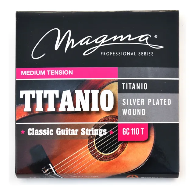 Cuerdas Guitarra Clásica Titanio Magma Tension Media Gc110t