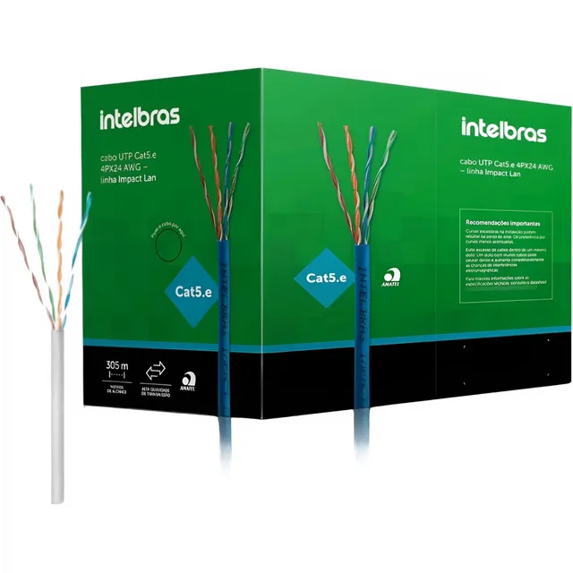 Cable Utp Cat 5e Blanco Interior 100% Cobre 305m Intelbras