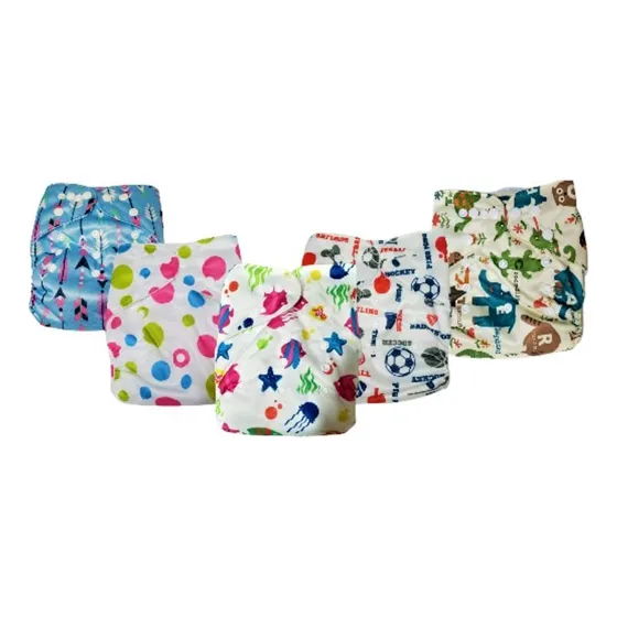 Pañales Tela  Reutilizables Ecologicos  X5 Con Inserto