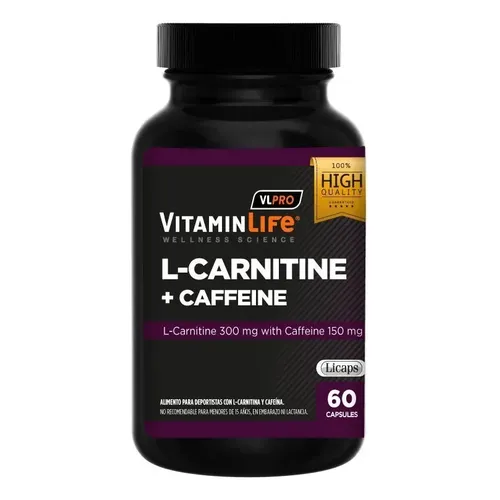 cafeina com l carnitina L Carnitina + Cafeína Fv 60 Capsulas 800mg. Fitness