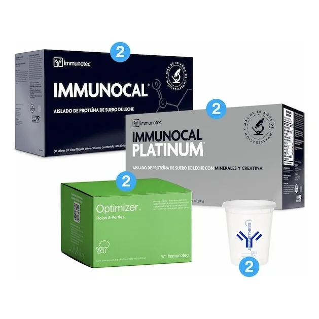Super Pack Immunocal Con 2 Platinum, 2 Regulares Y 2 Verdes
