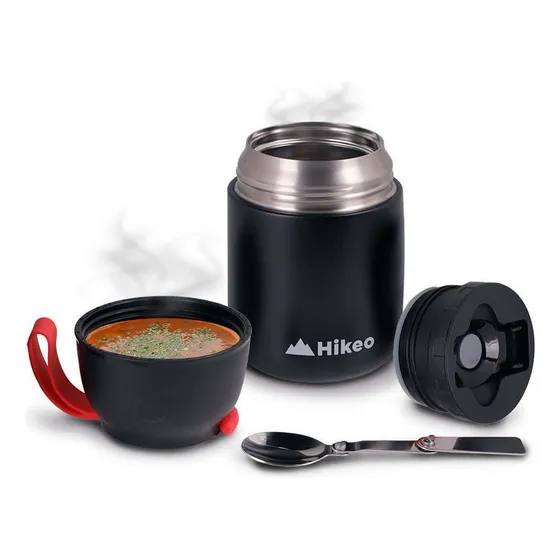 Termo De Acero Inoxidable 628 Ml Para Comida Termo Para Sopa Y Comida Caliente Y Fría, Recipiente Con Aislamiento Térmico Al Vacío, Tarro Para Lunch Para Niños, Oficina, Incluye Cuchara Plegable
